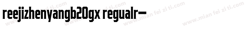 reejizhenyangb20gx regualr字体转换
